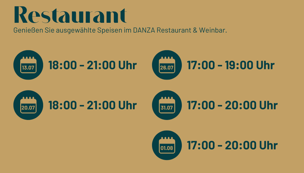 Webseite Öffnungszeiten DANZA